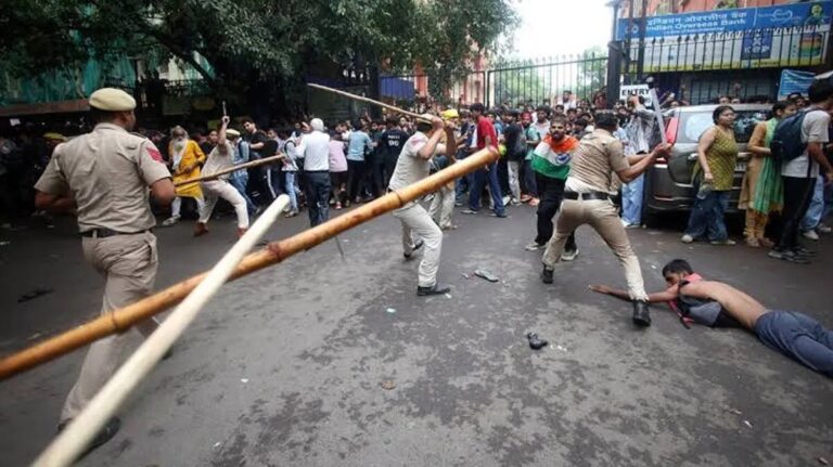 Delhi Protest Row involving allegations against Delhi Police during Parliament march