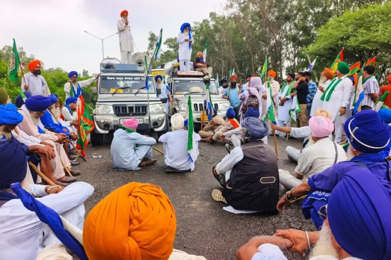 India US Trade Deal farmers protest at Shambhu Border with police barricades