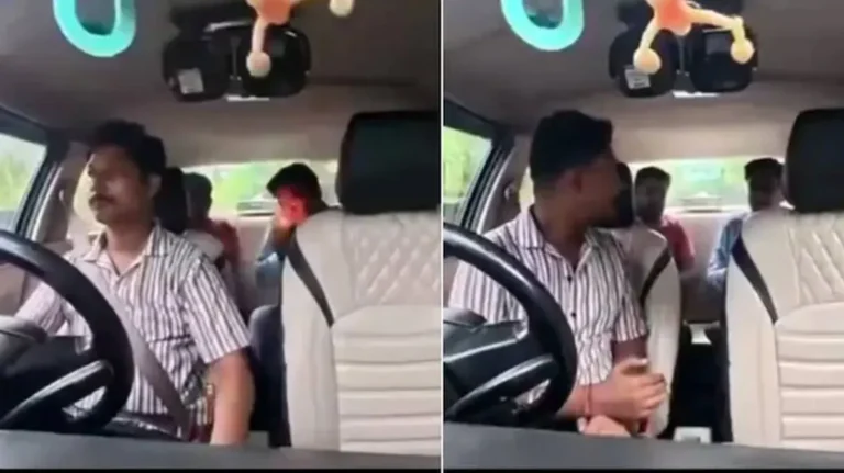 Taxi Smoking Dispute between driver and passenger inside a cab