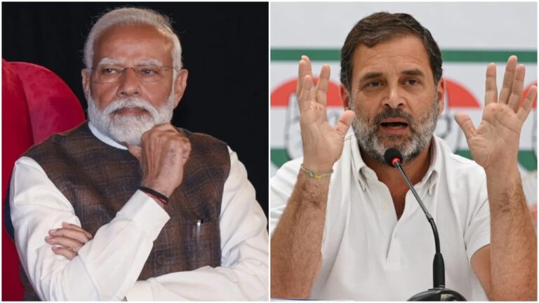 Rahul Gandhi Parliament protest outside Parliament with opposition MPs